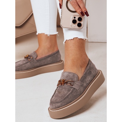 Dstreet Mokasyny damskie na platformie LOFELIS hnědá