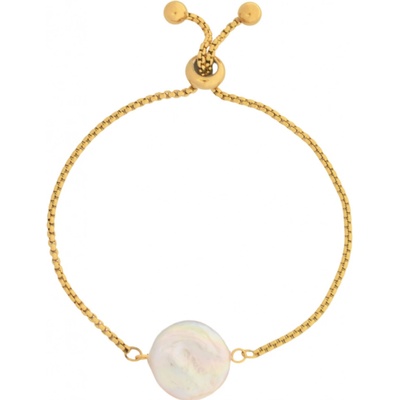 Ornamenti Pozlacený náramek Flat Pearl gold ORN300027