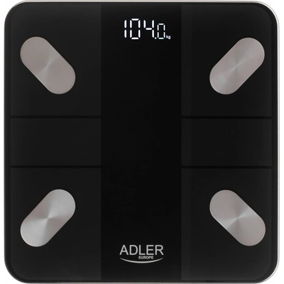 Adler Кантар Adler AD 8186, SMART Tuya, До 180 кг, LED дисплей, 3 x ААА, Черен (9999AD8186)