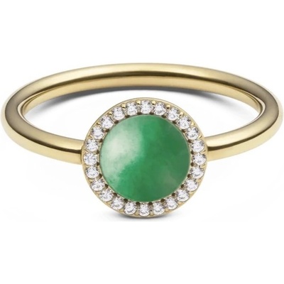 Daniel Wellington Pozlacený prsten s jadeitem a krystaly Audrey DW0040134