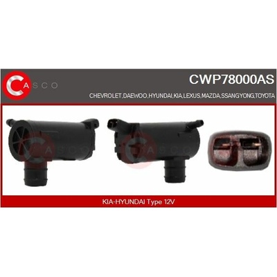 Vodní čerpadlo ostřikovače, čistění skel CASCO CWP78000AS