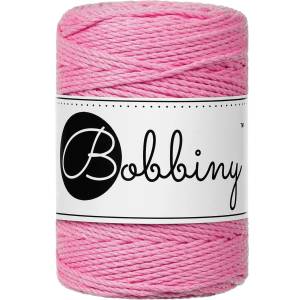 Bobbiny 3PLY Macramé Rope 1, 5 mm 100 m Bubblegum Pink юта (TD-E092)
