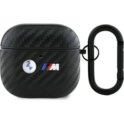 BMW Carbon Double Metal Logo калъф за AirPods 4 - черен (3666339397449)