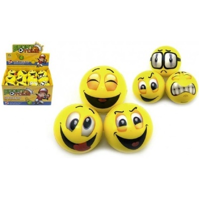 Míček pěnový smajlík 6cm 24ks v boxu