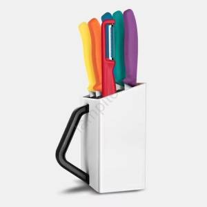 Victorinox - Комплект кухненски ножове SWISS CLASSIC в стойка, 7 части, пъстри цветове (GG688)