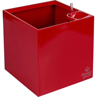 Plastkon Samozavlažovací květináč Cubico 27x27x27 cm červený