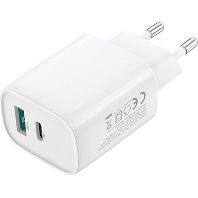 XO Зарядно устройство за електрическата мрежа XO CE29 USB+Type-C гнездо 20W, PD бързо зарядно устройство 3.0, БЯЛО XO-CE29 (XO-CE29)