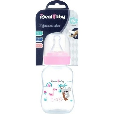 Ideal Baby Kojenecká láhev vel. S růžová/tmavě růžová 120 ml