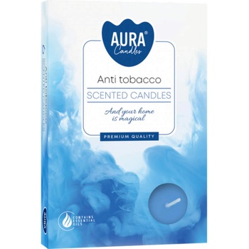 AURA 6 бр. чаени свещи aura с аромат на анти-табак (p15-69)