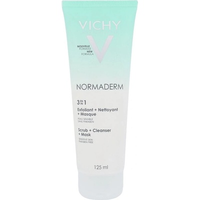 Vichy Normaderm 3in1 Scrub + Cleanser + Mask prípravok na čistenie problematickej pleti 125 ml