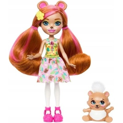 Mattel Enchantimals Panenka se zvířátkem Biloxi Bear a Trail HTP81