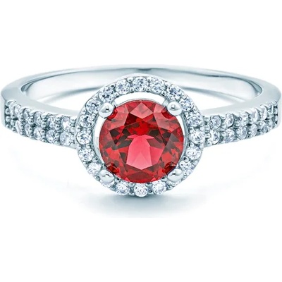 SAVICKI Пръстен Red Passion: бяло злато, рубин