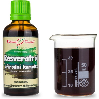 Bylinné kapky Resveratrol bylinné kvapky tinktúra 50 ml