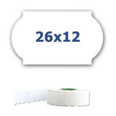 ETRL-26x12-white Cenové etikety do kleští 26 mm x 12 mm 900 ks bílé