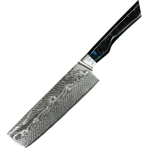 HARAHU Дамаски кухненски нож YO-37403 - Nakiri / Червен / Син KP37403