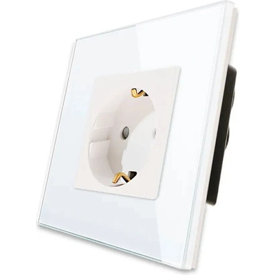 Luxon КОНТАКТ С ДЕТСКА ЗАЩИТА И РАМКА СТЪКЛО БЯЛ luxon (737494803090)