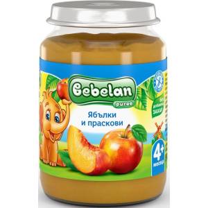 Bebelan пюре ябълки и праскови - 190 г