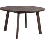 Rowico Home Тъмнокафява кръгла сгъваема трапезна маса от декор от дъб ø 130 cm Glenside - Rowico (121144)