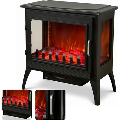 Sureflame Marlow 3-Sided Electric Stove in Matte Black