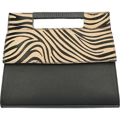Made in Italy kožená kabelka 230 tmavá zebra
