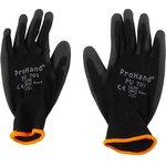 ProHand Работни ръкавици - с покритие от нитрил / prohand pu 701 13g / черни, размер 8 (yrm pu701-8-b)