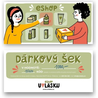 Dárkový poukaz na nákup zboží Hodnota: 500 Kč