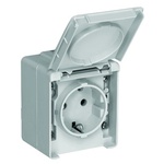 Efapel Контакт тип Шуко ip65, ik07; 16a - 250v ~ ccz - сив (48131 ccz)