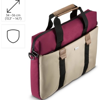 Hama 00222059 чанта и калъф за преносим компютър 35, 8 см (14.1") Чанта на колела тип троли Бежов, Червен (222059)