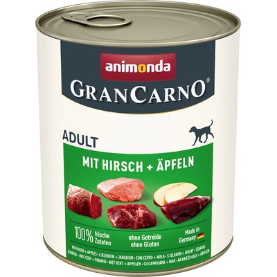 Animonda 6х800г GranCarno Original Adult Animonda, консервирана храна за кучета - еленско с ябълки
