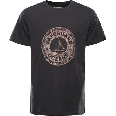 ALPINE PRO Мъжка памучна тениска ALPINE PRO DOMEN обсидиан варианта pa ALPINE PRO | Siv | МЪЖЕ | XS