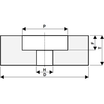 Tyrolit Brúsny kotúč 25 x 25 x 6 - 12 x 12 mm 98A60J9V40 T415517