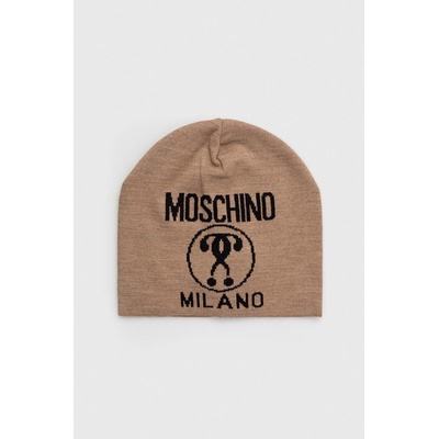 Moschino Вълнена шапка Moschino в бежово от вълна (M5146.60016)