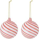 Bloomingville Стъклени коледни топки в комплект от 2 бр. ø 8 cm Zwirl - Bloomingville (82061890)