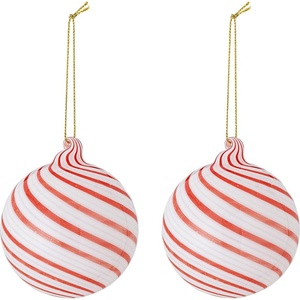 Bloomingville Стъклени коледни топки в комплект от 2 бр. ø 8 cm Zwirl - Bloomingville (82061890)
