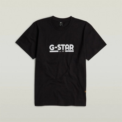 G Star Тениска G Star Line Script Loose T Shirt - Dk Black