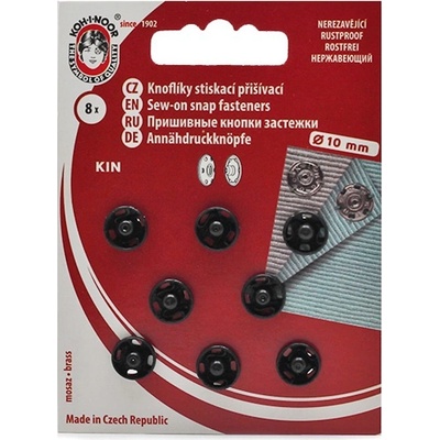 KIN Knoflíky stiskací patentky Ms průměr 10mm (vel. 2)