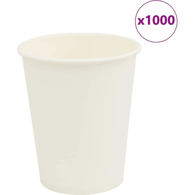 vidaXL хартиени чаши за кафе 1000 бр. 8oz 200ml White (4102791)