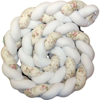 Blossom Bay Обиколник Blossom Bay - 330 cm, бял с цветя (ob-3-L-1-1-20)