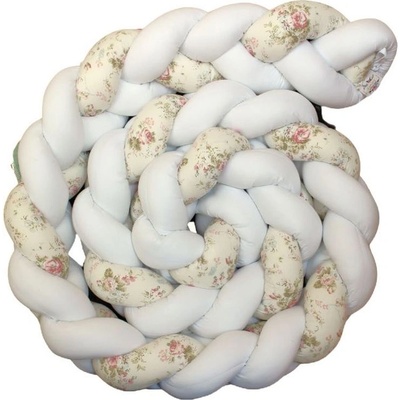 Blossom Bay Обиколник Blossom Bay - 330 cm, бял с цветя (ob-3-L-1-1-20)