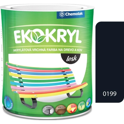 CHEMOLAK EKOKRYL Lesk V2062 0199 čierna 0,6l