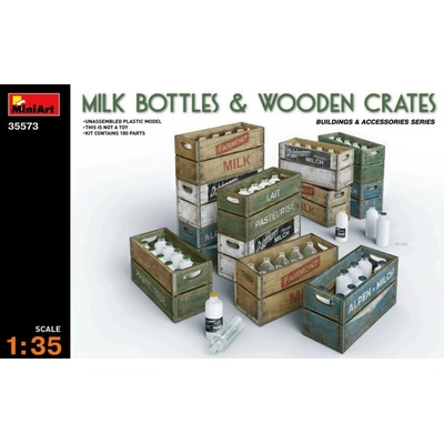 MiniArt Milk Bottles & Wooden Crates 35573 1:35