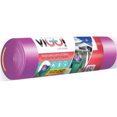 viGO Pytle na odpadky zatahovací 120 l 35µm 10 ks