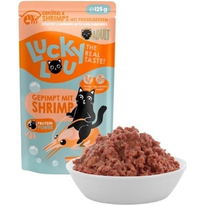 Lucky Lou Lifestage Adult s drůbežím mäsom a krevetami 125 g