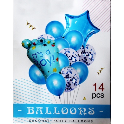 UNIQUE BALÓNKY latexové It´s a Boy KLUK modro bílé 30 cm