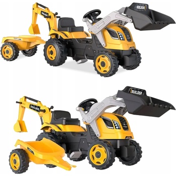Smoby Traktor s bagrom a nakladačom Builder Max s vlekom na šliapanie