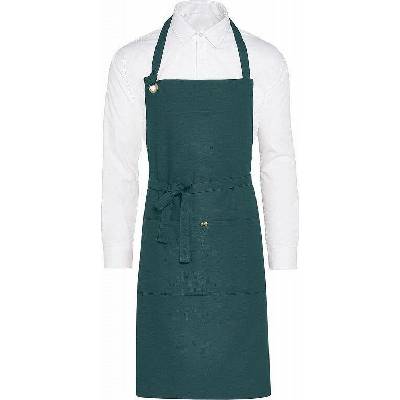 SG Accessories Bistro Ex JASSZ Bistro Jemná pracovní zástěra Provence z kepru se zavazováním kolem krku petrolejová