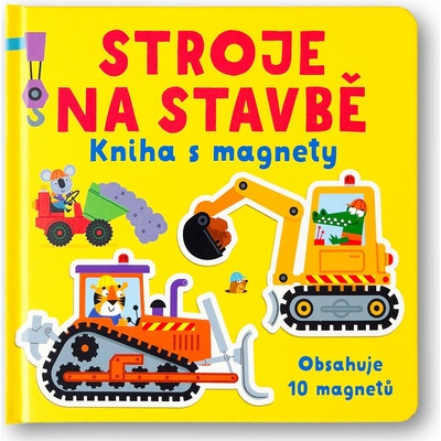 Stroje na stavbě Kniha s magnety
