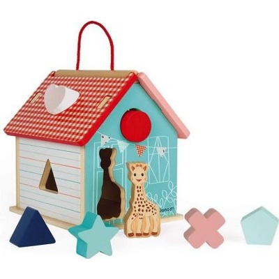 Janod - Дървена къща за сортиране - Жирафчето Софи (J09505)