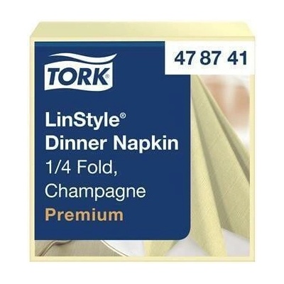 TORK Ubrousky LinStyle šampaňská 1V 1/4 skládání 39x39 cm Premium 50 ks 478741