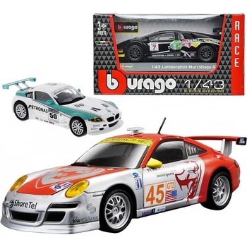 Bburago Auto Race kov/plast 5 druhů v krabičce 13x7x6 5cm 24ks v boxu 1:43